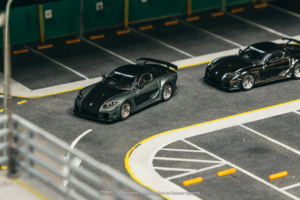 Tarmac Works 1/64 Mazda RX-7 VeilSide Fortune7 Grey Metallic / Black - GLOBAL64