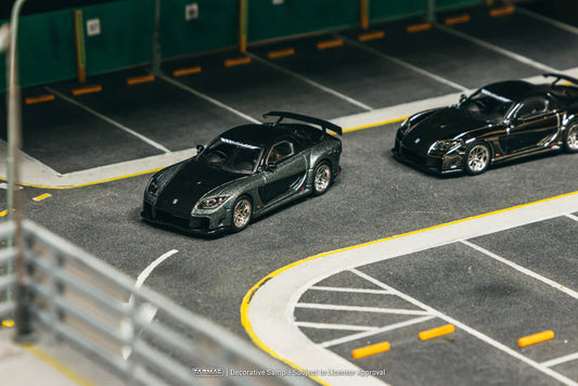 Tarmac Works 1/64 Mazda RX-7 VeilSide Fortune7 Grey Metallic / Black - GLOBAL64