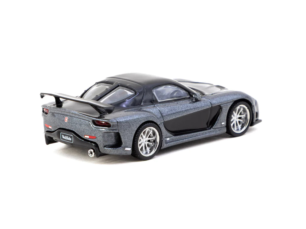 Tarmac Works 1/64 Mazda RX-7 VeilSide Fortune7 Grey Metallic / Black - GLOBAL64