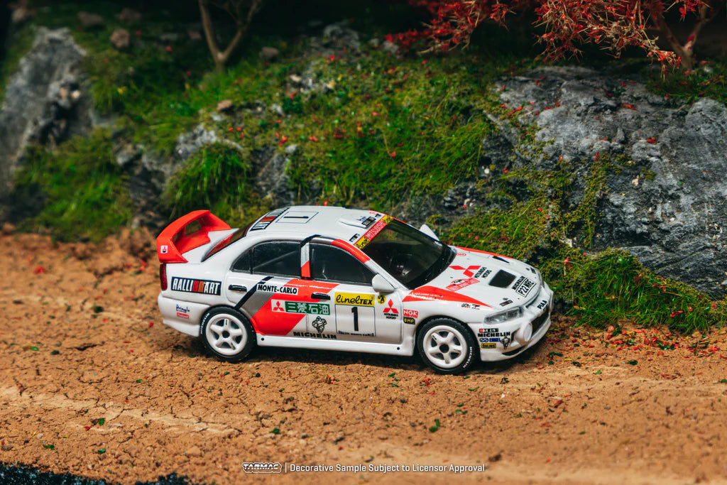 Tarmac Works 1/64 Mitsubishi Lancer Evolution IV Rallye Monte-Carlo 1997 #1 - GLOBAL64