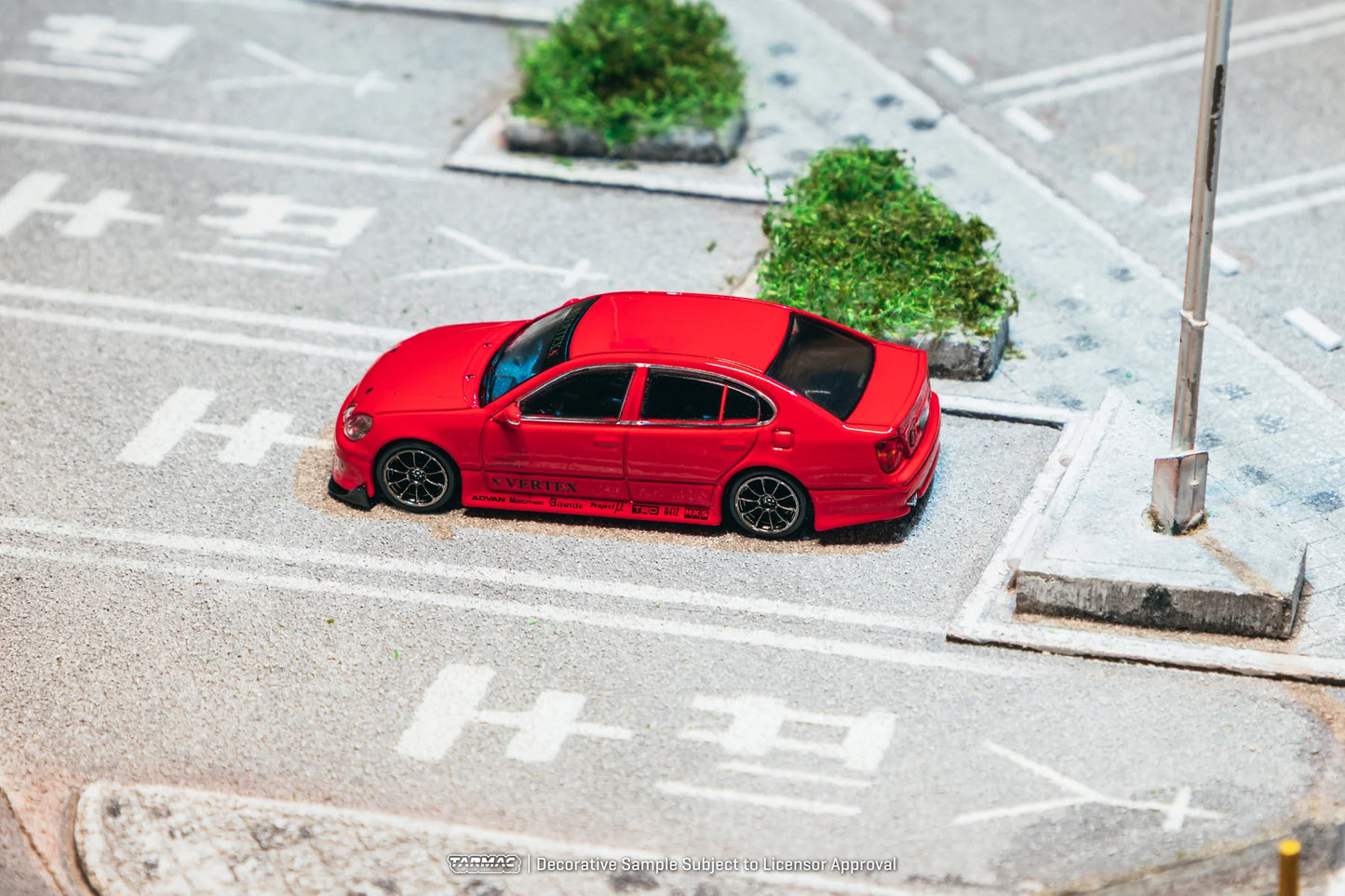 Tarmac Works 1/64 VERTEX Toyota Aristo JZS161 Red with Tarmac Cards - Tarmac Works GLOBAL64
