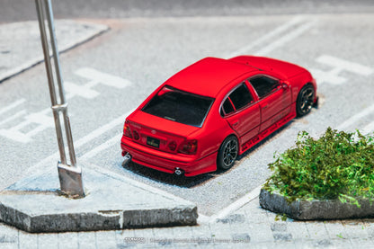 Tarmac Works 1/64 VERTEX Toyota Aristo JZS161 Red with Tarmac Cards - Tarmac Works GLOBAL64