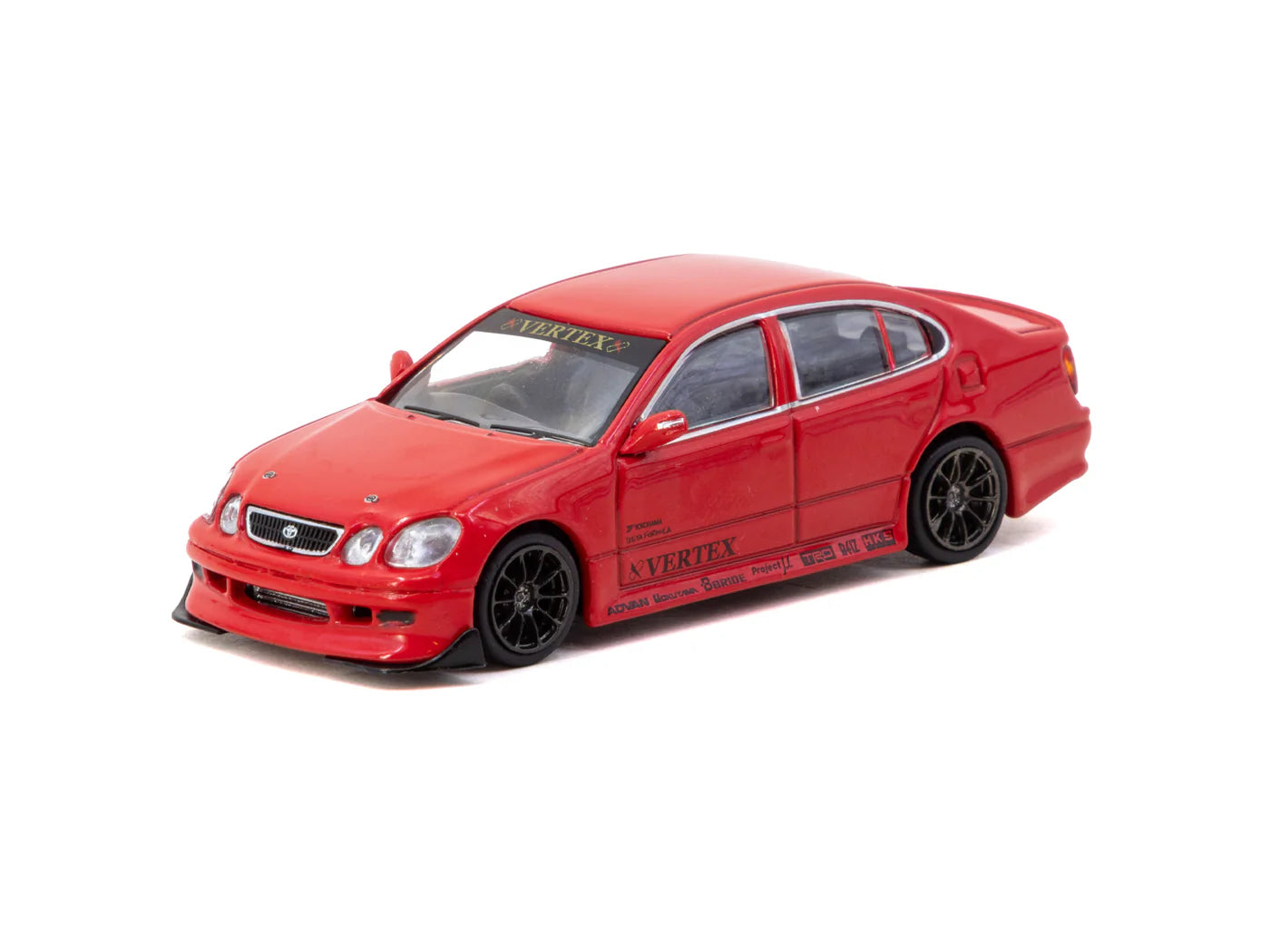 Tarmac Works 1/64 VERTEX Toyota Aristo JZS161 Red with Tarmac Cards - Tarmac Works GLOBAL64