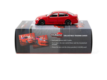 Tarmac Works 1/64 VERTEX Toyota Aristo JZS161 Red with Tarmac Cards - Tarmac Works GLOBAL64