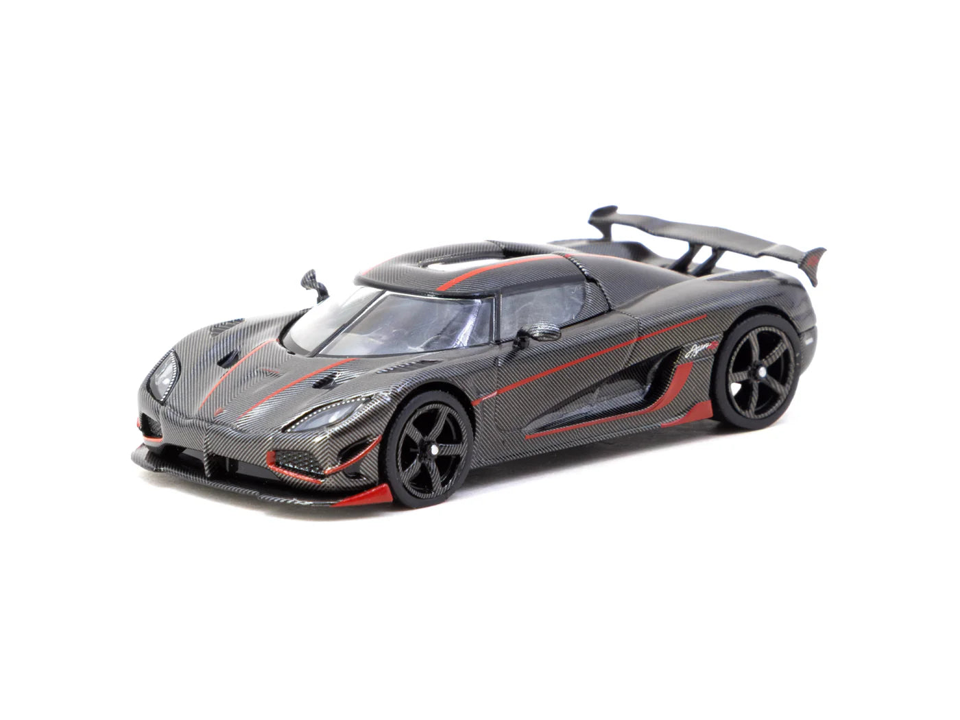 Tarmac Works 1/64 Koenigsegg Agera RS Black Carbon Fiber / Red Accents - Tarmac Works GLOBAL64