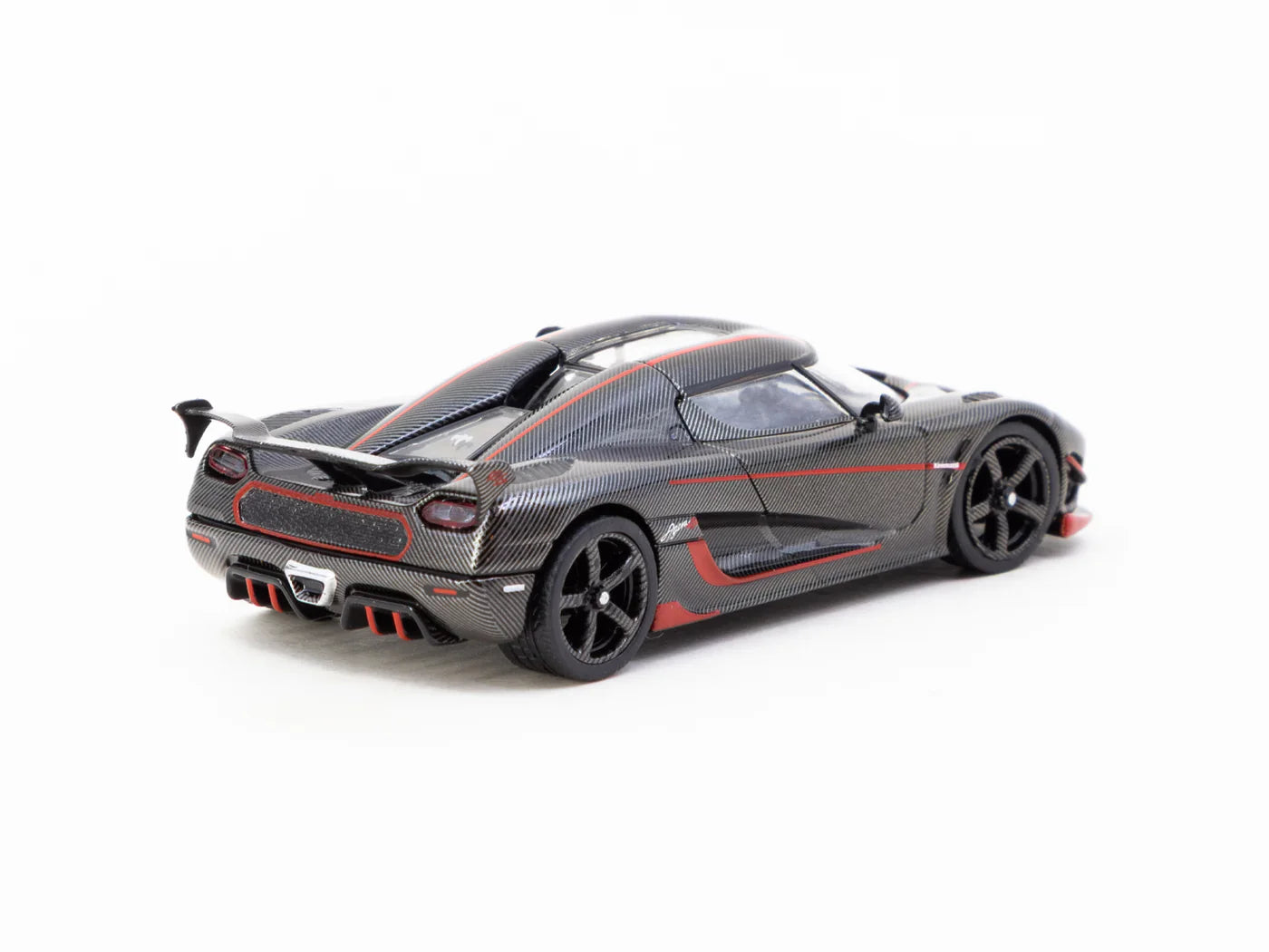 Tarmac Works 1/64 Koenigsegg Agera RS Black Carbon Fiber / Red Accents - Tarmac Works GLOBAL64