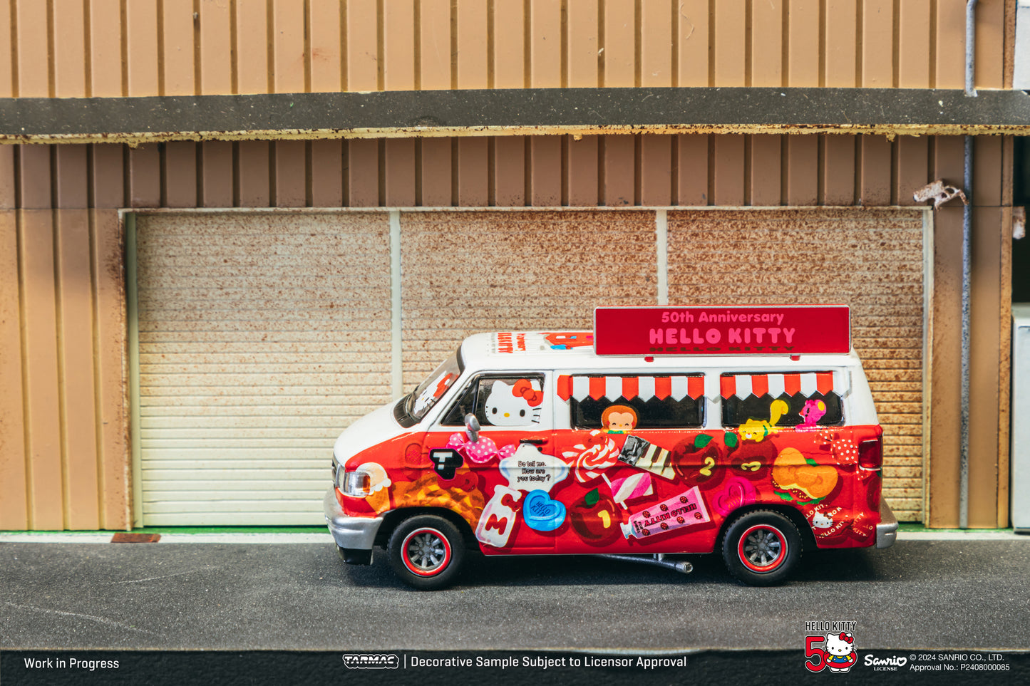 Tarmac Works 1/64 Dodge Van Hello Kitty Food Truck - GLOBAL64