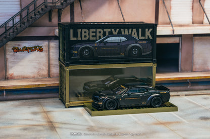 Tarmac Works 1/64 LB-WORKS Dodge Challenger SRT Hellcat Black Metallic - GLOBAL64 Limited to 3,552pcs