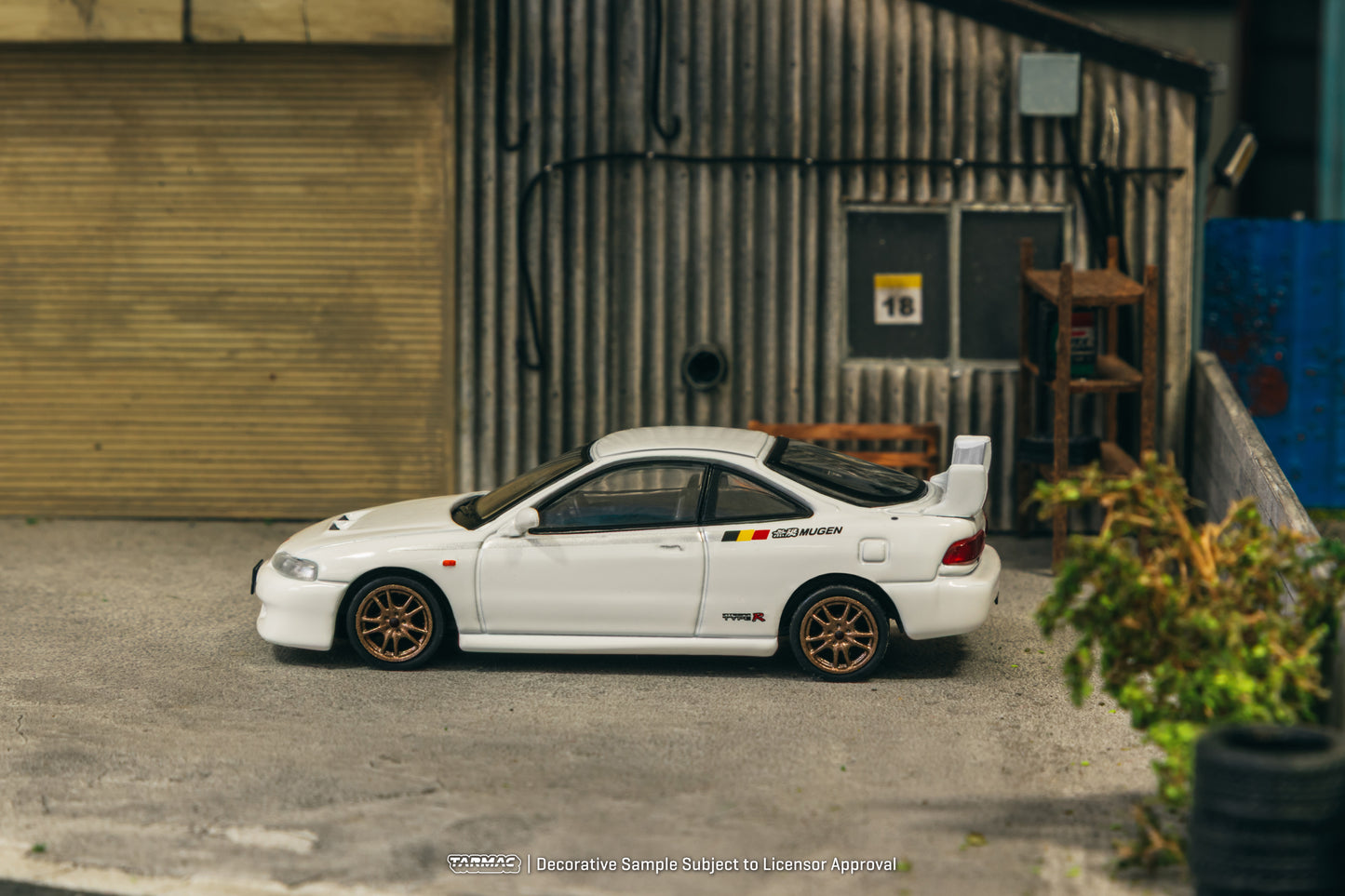 Tarmac Works 1/64 Honda Integra TYPE R DC2 MUGEN Championship White - GLOBAL64