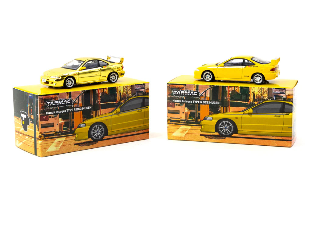 Tarmac Works 1/64 Honda Integra TYPE R DC2 MUGEN Sunlight Yellow - GLOBAL64