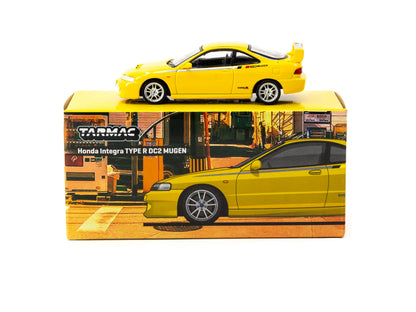 Tarmac Works 1/64 Honda Integra TYPE R DC2 MUGEN Sunlight Yellow - GLOBAL64