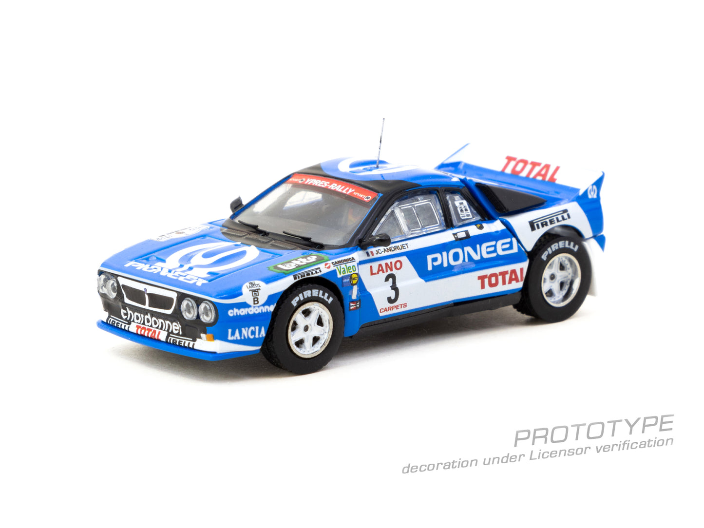Tarmac Works 1/64 Lancia 037 Rally, Ypres 24 Hours Rally 1983, J.C. Andruet / F. Sappey  - HOBBY64+