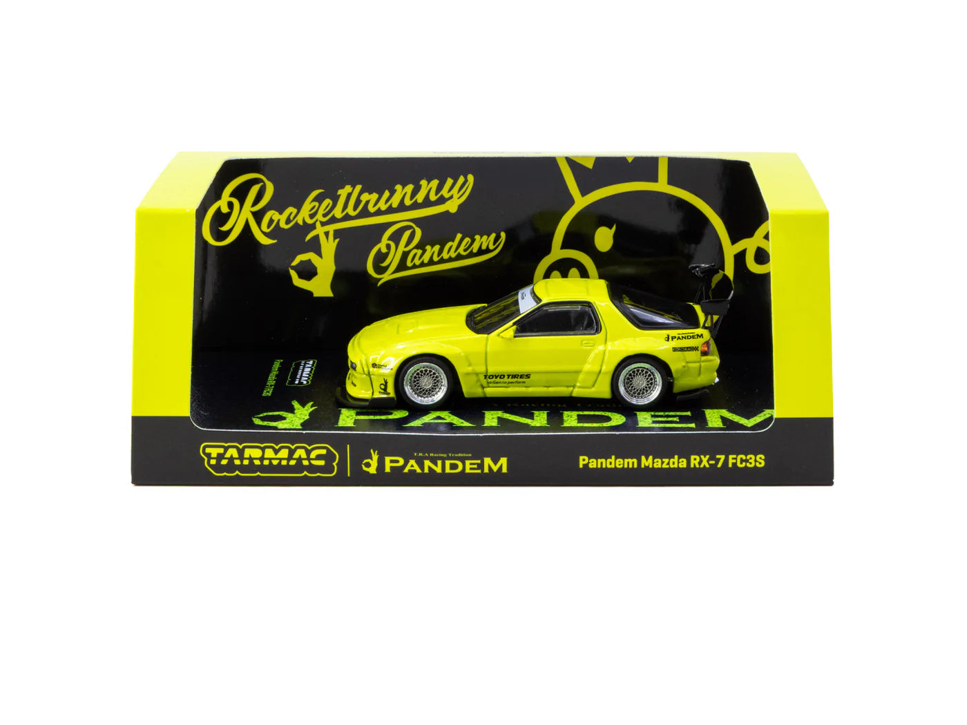 Tarmac Works 1/64 Pandem Mazda RX-7 FC3S Yellow - Tarmac Works ROAD64