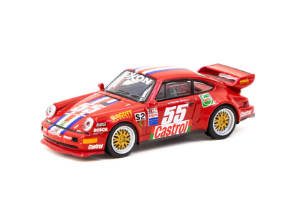 Tarmac Works X Schuco 1/64 Porsche 911 RSR 3.8 Red - COLLAB64