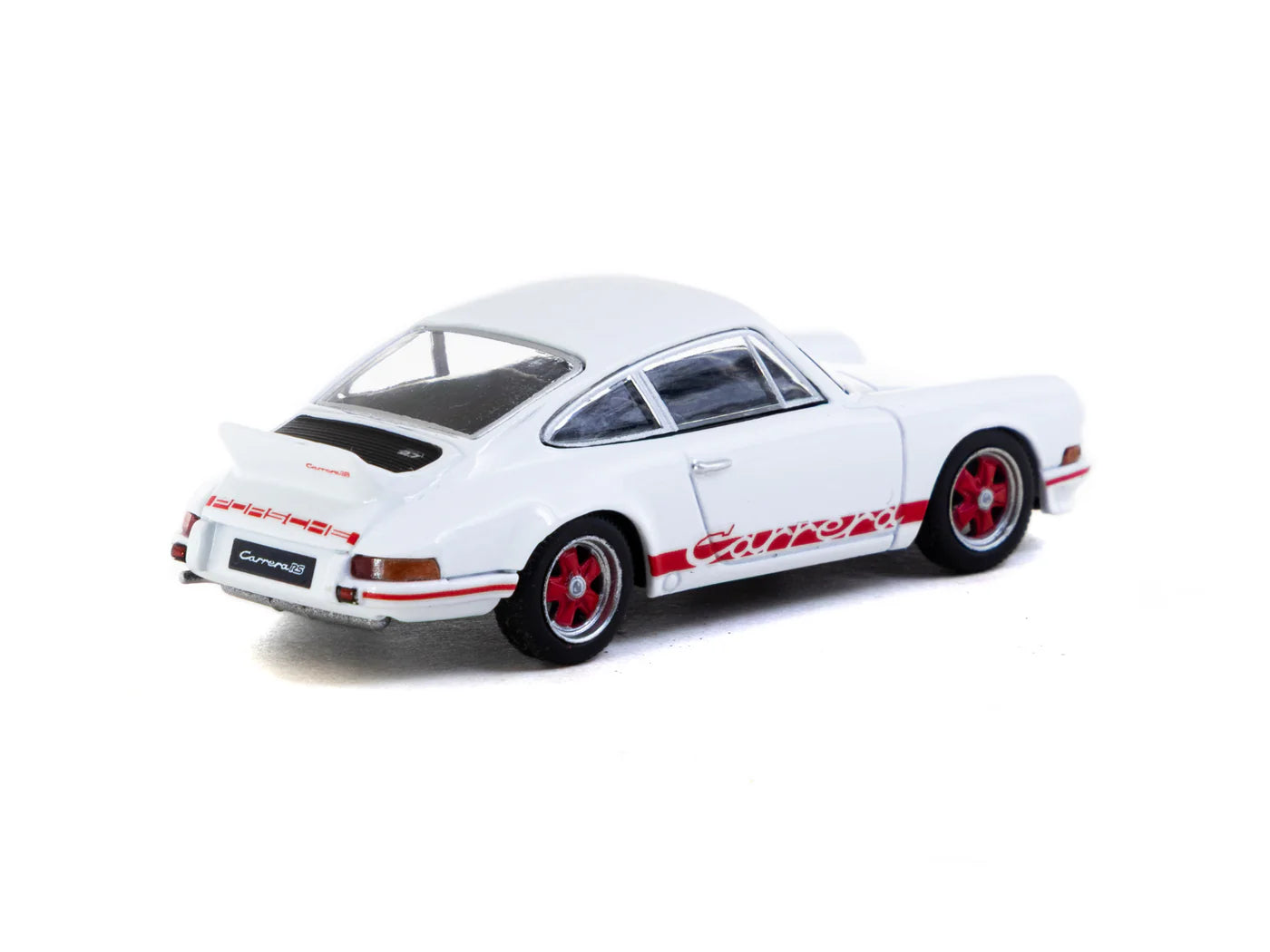 Tarmac Works 1/64 Porsche 911 Carrera RS 2.7 Lightweight White/Red - COLLAB64 Schuco x Tarmac Works