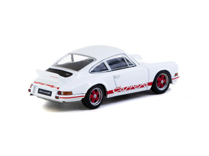 Tarmac Works 1/64 Porsche 911 Carrera RS 2.7 Lightweight White/Red - COLLAB64 Schuco x Tarmac Works