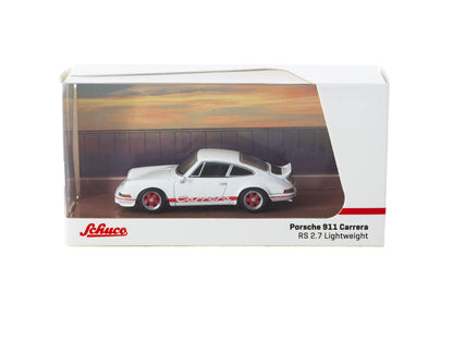 Tarmac Works 1/64 Porsche 911 Carrera RS 2.7 Lightweight White/Red - COLLAB64 Schuco x Tarmac Works