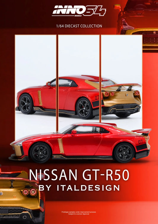 INNO64 1:64 NissanR50 GT-R By Italsedign Red (IN64-R50-RED)