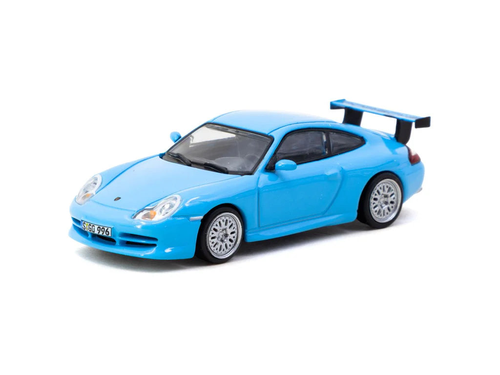 Tarmac Works X iXO Models 1/64 Porsche 911 GT3 (type 996) Light Blue - GLOBAL64