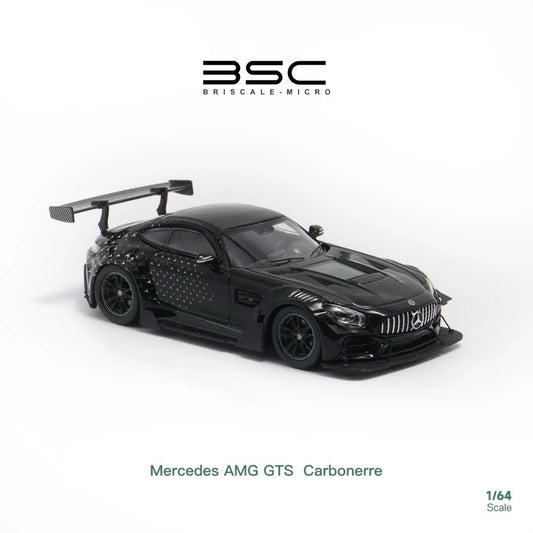 BSC X Rhino Model 1:64 Mercedes Benz AMG GTS MK1 C190 Carbonerre Wide Body Custom Starlight Black