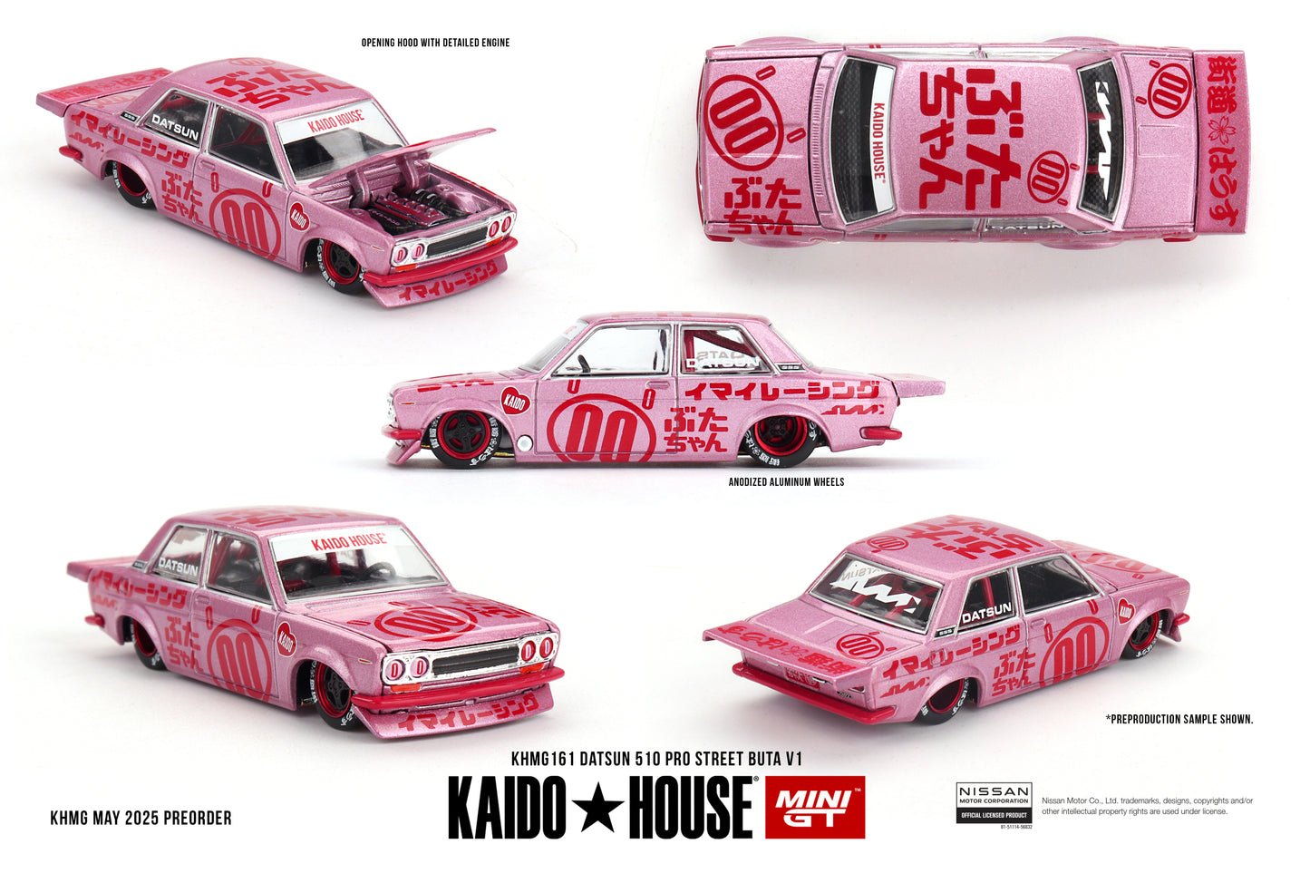Mini GT 1:64 Datsun 510 Pro Street Buta V1 KaidoHouse (KHMG161)