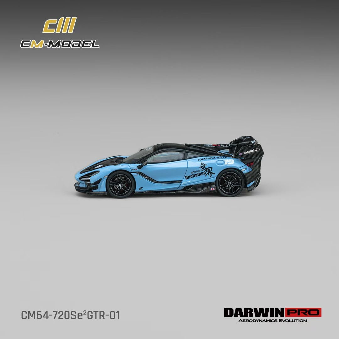 CM Model 1:64 McLaren DARWIN PRO 720Se² GTR Unchained Blue - McLaren Official Licensed