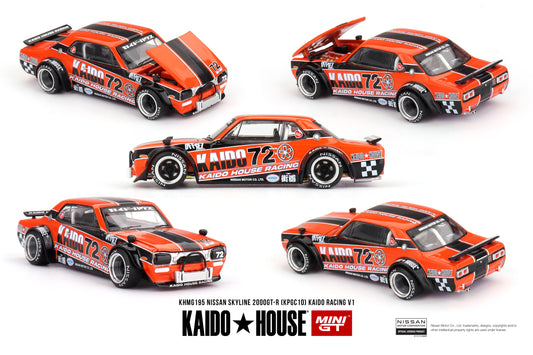 Mini GT 1:64 Nissan Skyline 2000GT-R (KPGC10) Kaido Racing V1 KAIDOHOUSE (KHMG195)
