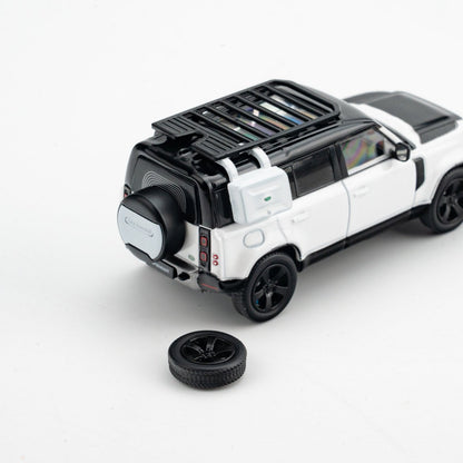GCD X Enchery 1:64 Land Rover Defender 110 Black White Panda LHD