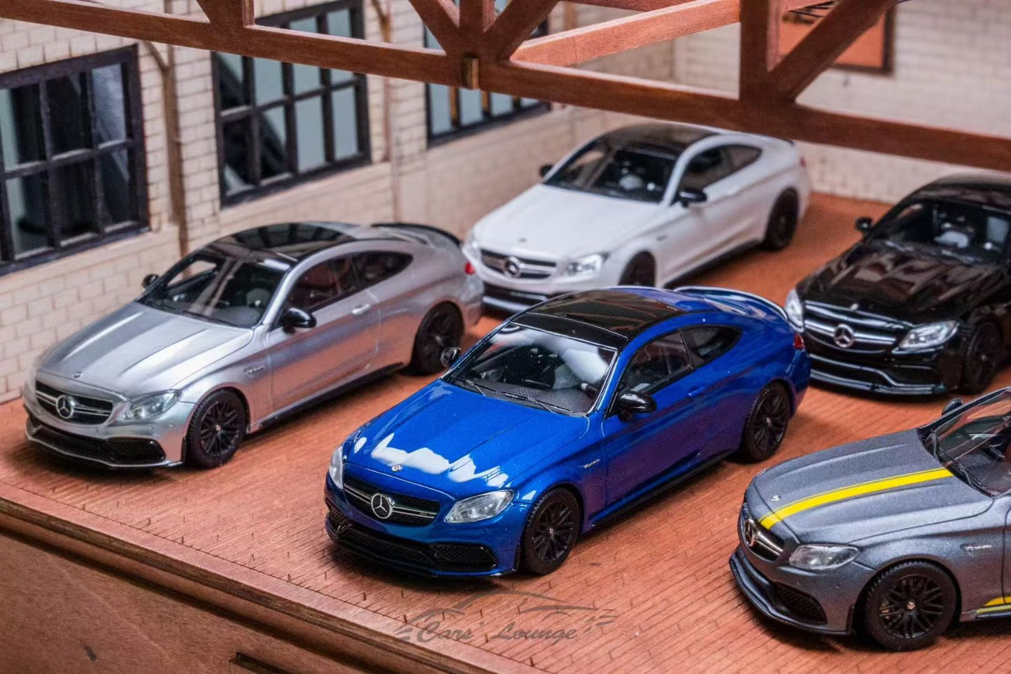 [Premium Resin Model] Car Lounge 1:64 Mercedes-Benz C63S Coupe C-Class W205 Brilliant Blue Premium Box Packaging (Limited to 399 Pieces)