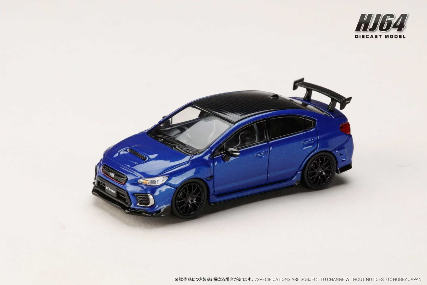Hobby Japan 1/64 SUBARU WRX STI S208 Nurburgring NBR Challenge Package WR Blue Pearl (Comes with Engine Display Model)