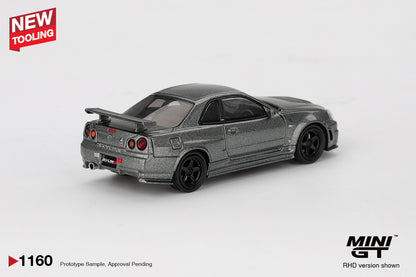 Mini GT 1:64 Nissan Skyline GT-R Dark Metal Gray (NISMO BNR34 CRS Version) (MGT01160-CH)