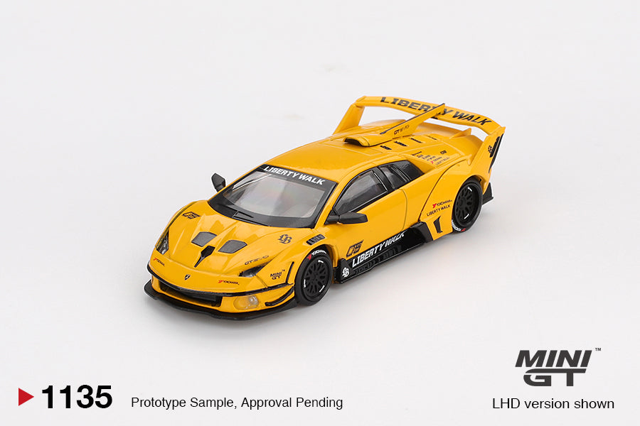 Mini GT 1:64 Lamborghini LB-Silhouette WORKS MURCIELAGO GT Evo Yellow (MGT01135-CH)