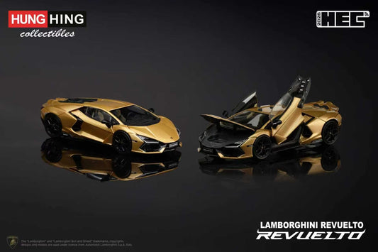 Hung Hing 1:64 Lamborghini Revuelto LB744 V12 PHEV Gold Official Licensed Hobby Expo China 2026 Limited Edition (Openable All Doors and Hoods with Detailed Engine)