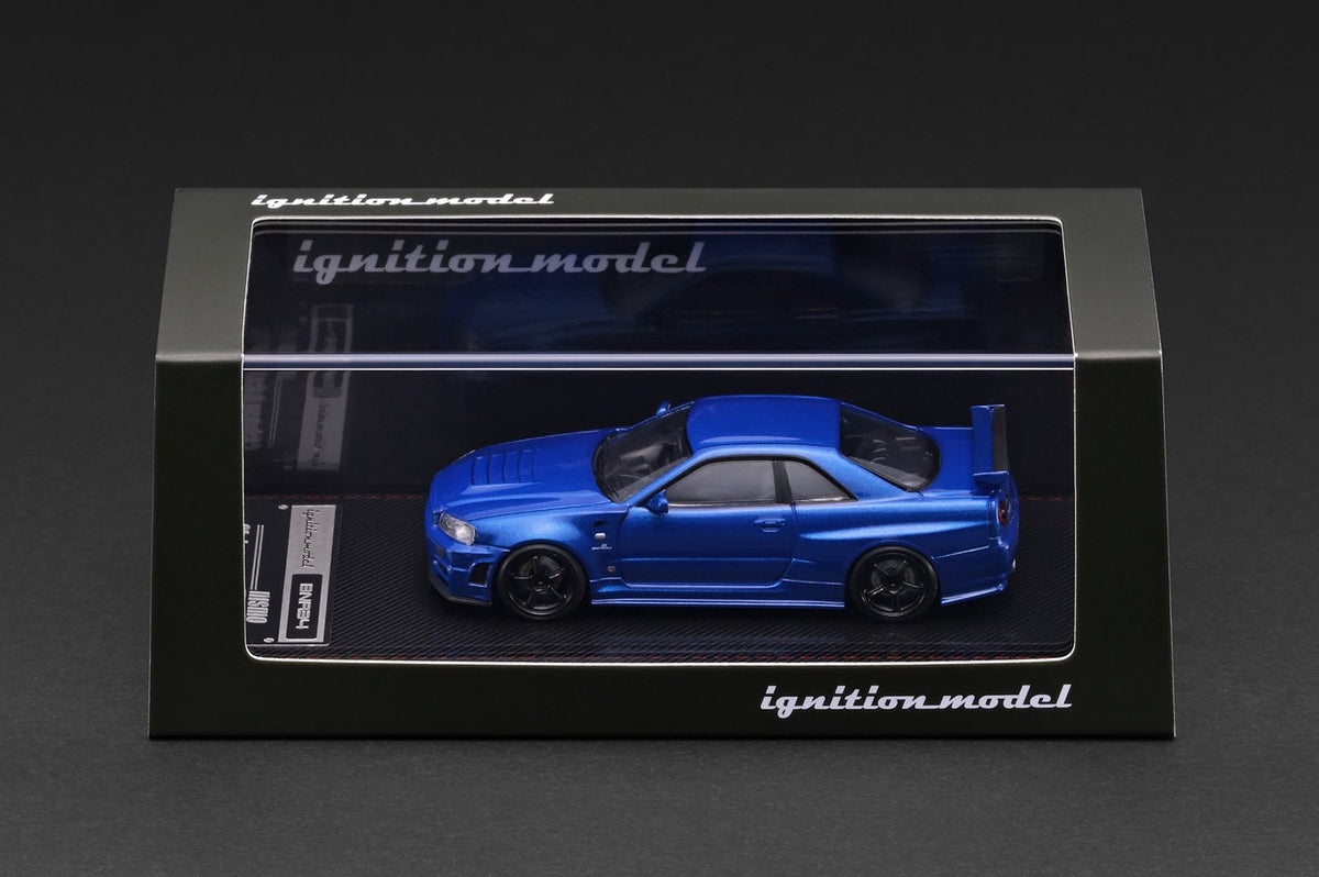 Ignition Model 1:64 Nissan Skyline GT-R (BNR34) NISMO customized Metallic Blue (IG4147) - Limited to 2 per customer / address