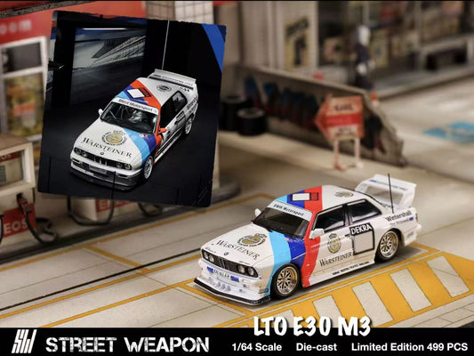 Street Weapon 1:64 BMW M3 E30 Live to Offend LTO Custom DTM Race Edition