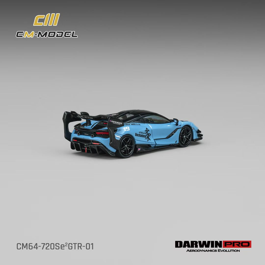 CM Model 1:64 McLaren DARWIN PRO 720Se² GTR Unchained Blue - McLaren Official Licensed