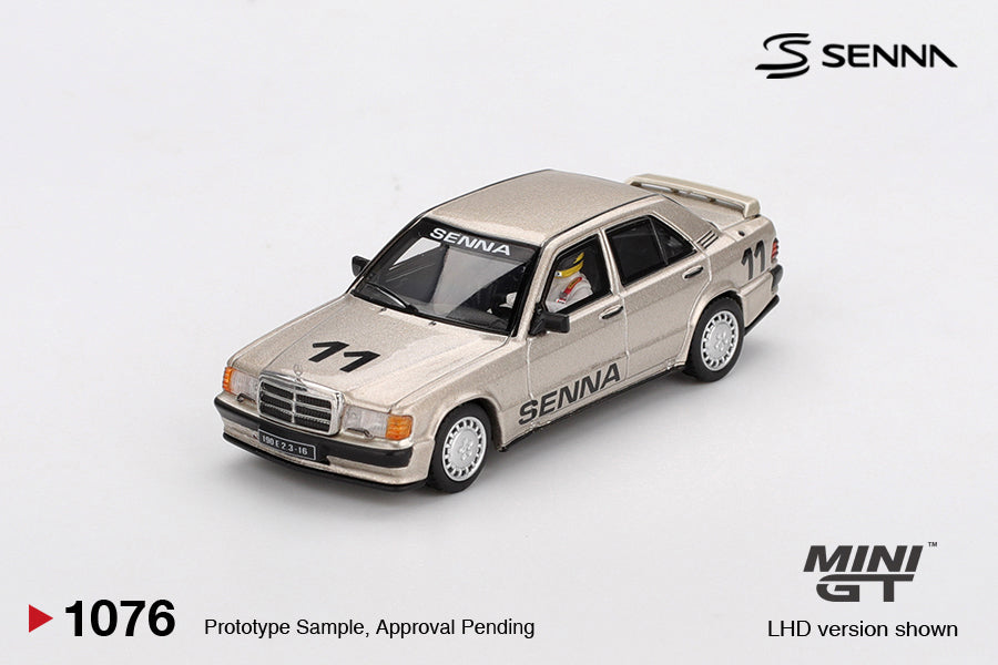 Mini GT 1:64 Mercedes-Benz 190 E 2.3-16 #11 Ayrton Senna 1984 Nürburgring Race of Champions with Figure (MGT01076-CH)