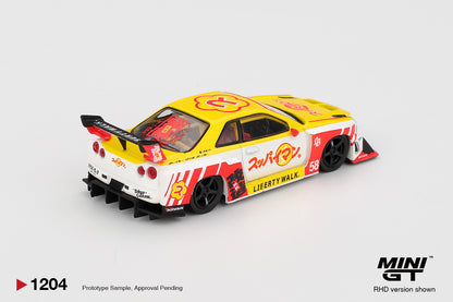 Mini GT 1:64 Nissan LB-ER34 Super Silhouette SKYLINE Suppaiman Okinawa (MGT01204-CH) )