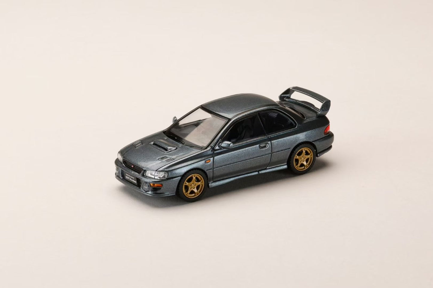 Hobby Japan x ModelModel 1/64 SUBARU Impreza WRX Type R STi Version V Cool Gray with WR Type Front Bumper in Blister Packaging