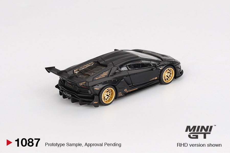 Mini GT 1:64 LB★WORKS Lamborghini Aventador Limited Edition Matte Black (MGT01087-CH)