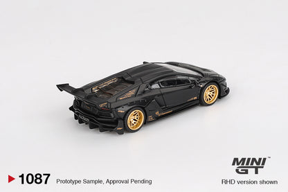 Mini GT 1:64 LB★WORKS Lamborghini Aventador Limited Edition Matte Black (MGT01087-CH)