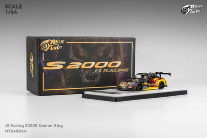 Micro Turbo 1:64 Honda S2000 Demon King AP1 J's Racing Custom China APA XOP 2025 Special Edition (Openable Engine Hood + Removable Engine + Magnetic Removable Wing)