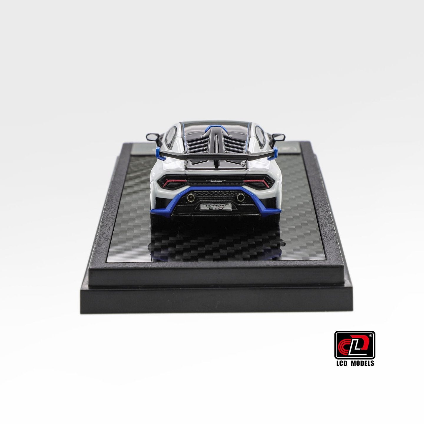 LCD Model 1:64 Lamborghini Huracan STO White Openable Engine Hood with Detailed Engine Lamborghini Official Licensed