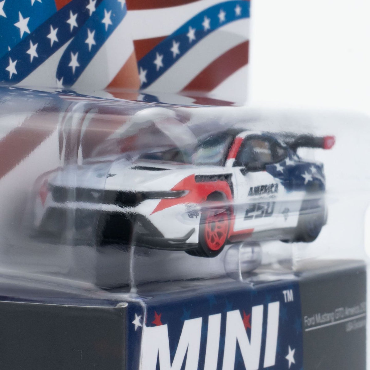 Mini GT 1:64 Ford Mustang GTD America 250 USA Exclusive (MGT01301-BLCH)