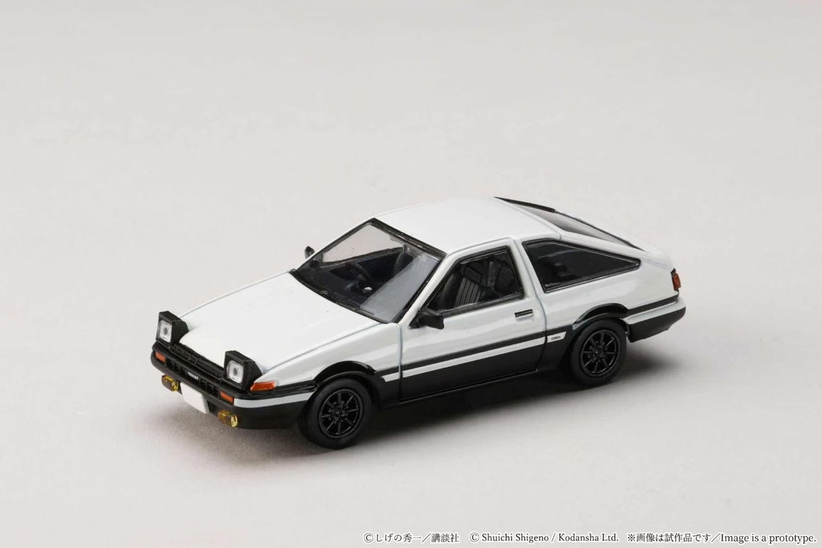 Hobby Japan x JDM64 1:64 Toyota SPRINTER TRUENO (AE86) / INITIAL D Takumi Fujiwara vs Takeshi Nakazato (with 2 Collector Cards)