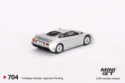 Mini GT 1:64 Bugatti EB110 GT Grigio Chiaro LHD (MGT00704-CH)