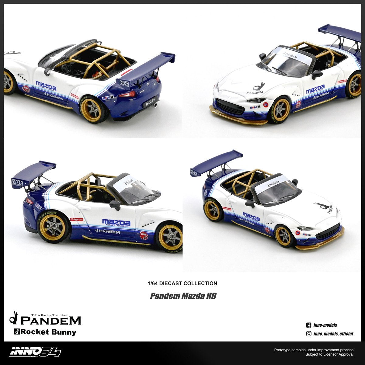 INNO64 1:64 MAZDA MX-5 ND Miata PANDAEM ROCKET BUNNY V1.0 (IN64-MX5P-ND-01)