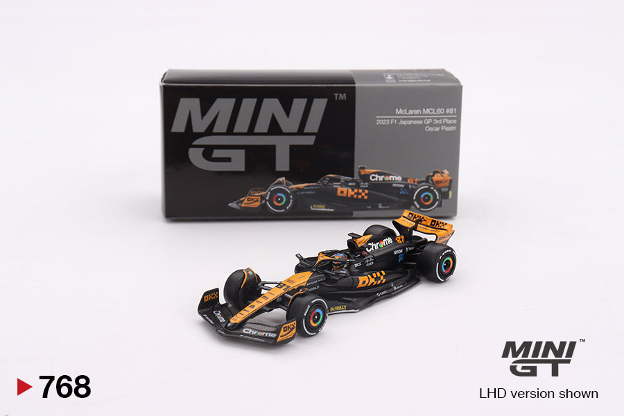 Mini GT 1:64 McLaren MCL60 #81 Oscar Piastri 2023 F1 2023 Japanese GP 3rd Place (MGT00768-CH)