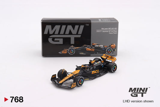 Mini GT 1:64 McLaren MCL60 #81 Oscar Piastri 2023 F1 2023 Japanese GP 3rd Place (MGT00768-CH)