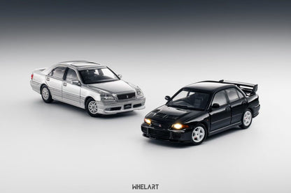 Whelart 1:64 Mitsubishi Lancer Evolution III Black LED Head and Back Lights with Car Key Shape Controller in Premium Box Packaging (Official Licensed)